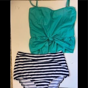 Never worn two piece high water swimsuit
